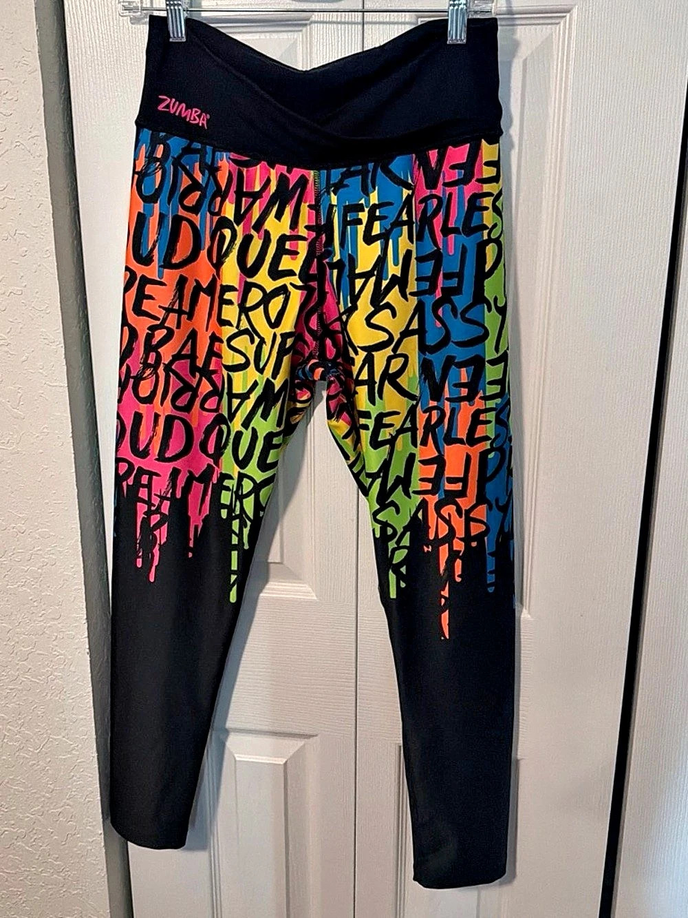 Zumba Wear Lovely Printed Athletic Leggings Like New. Worn once